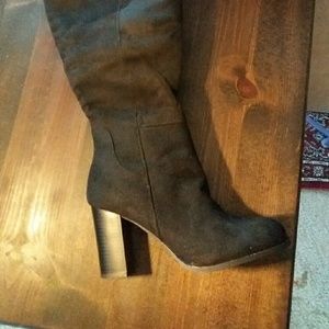 Thigh High chunky heel boots